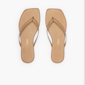 TKEES - Square Toe Lilly Sandal - 38 (7) - Cocobutter - NEW in original box